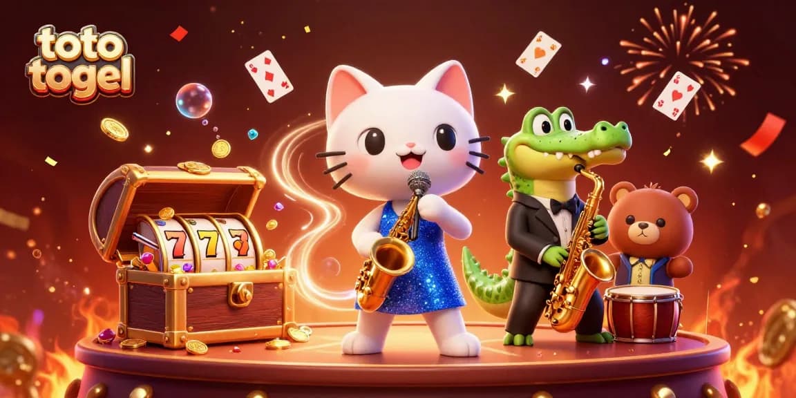 Experience the thrill of toto togel with vibrant characters and dynamic casino elements.