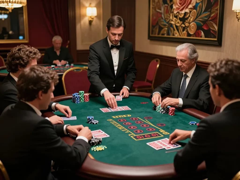 Players engage in high-stakes blackjack at cm88 casino, showcasing intense strategy and gameplay.