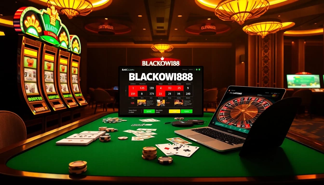 Players enjoying a thrilling game session at BLACKOWL88's online casino interface with vibrant visuals.