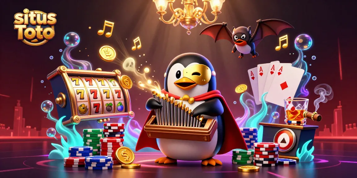 Experience the excitement of situs Toto gaming with vibrant slot machines and dynamic casino elements.