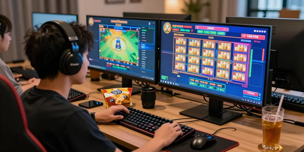 Pengguna bermain toto slot online dengan grafik menarik dan suasana nyaman.
