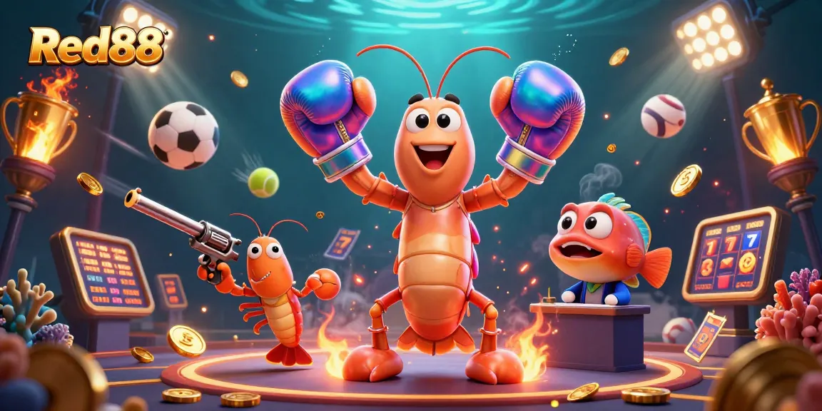 Engage in thrilling casino action with Red88 featuring vibrant 3D characters and dynamic gaming elements.