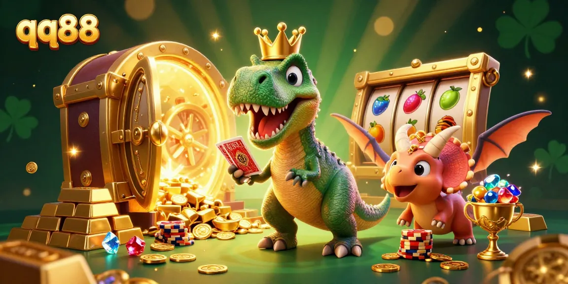 Experience thrilling action at qq88 with a vibrant gaming scene showcasing card shuffling and chip stacking.