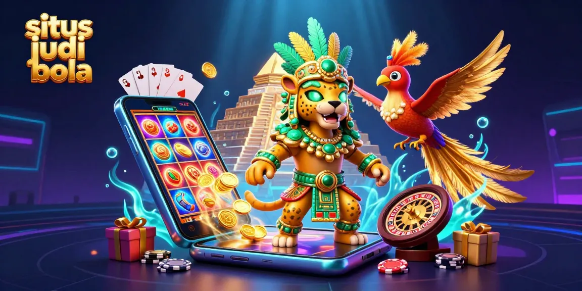 Engage in thrilling gameplay at situs judi bola with vibrant characters and dynamic casino elements.