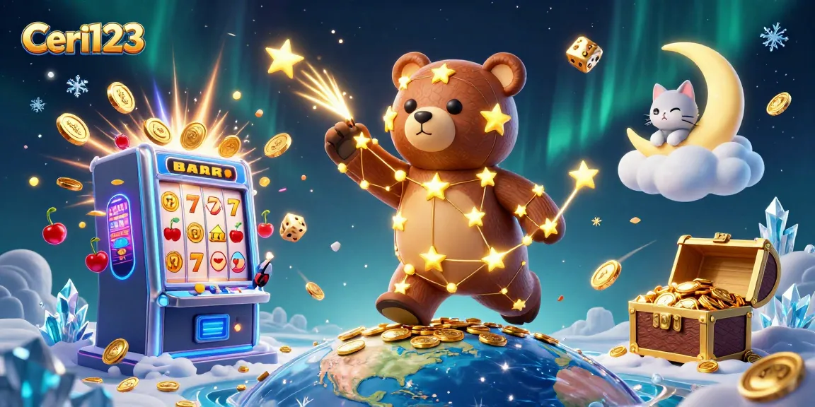 Experience thrilling wins at Ceri123 with dazzling jackpots, golden coins, and exciting slot games!