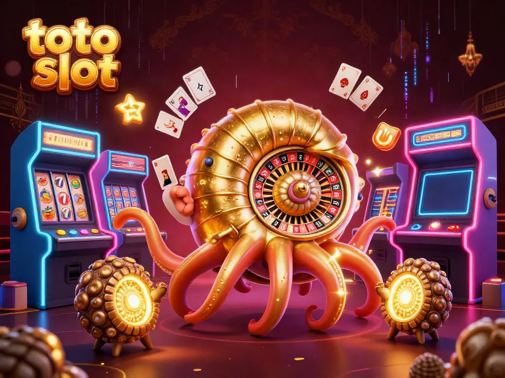 Permainan toto slot yang menarik dengan karakter nautilus dan elemen glamor kasino.