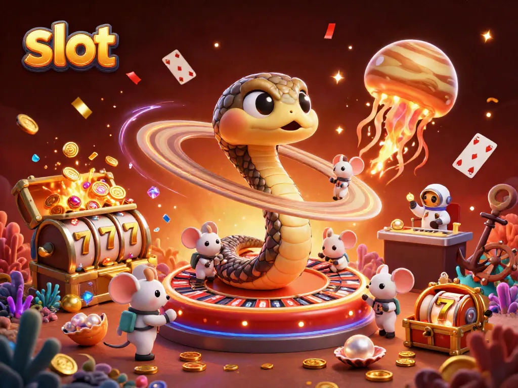 Pemain slot menikmati permainan dengan simbol slot berlimpah dan perayaan berwarna emas serta merah.