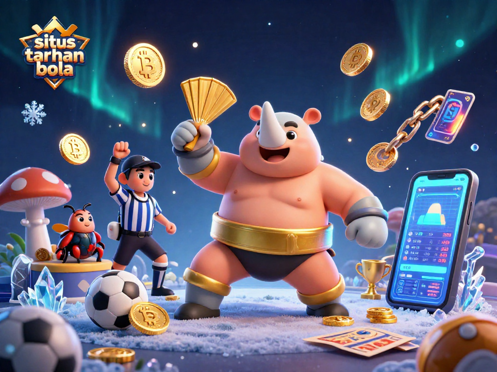 Engage in exciting situs taruhan bola action with our lively beetle characters in a vibrant sports betting scene.