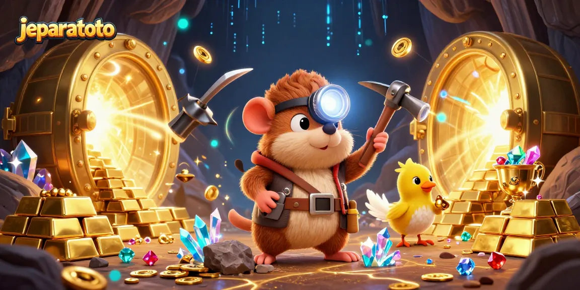 Join the excitement at jeparatoto as the treasure hunter finds gems and gold in an immersive cave setting.
