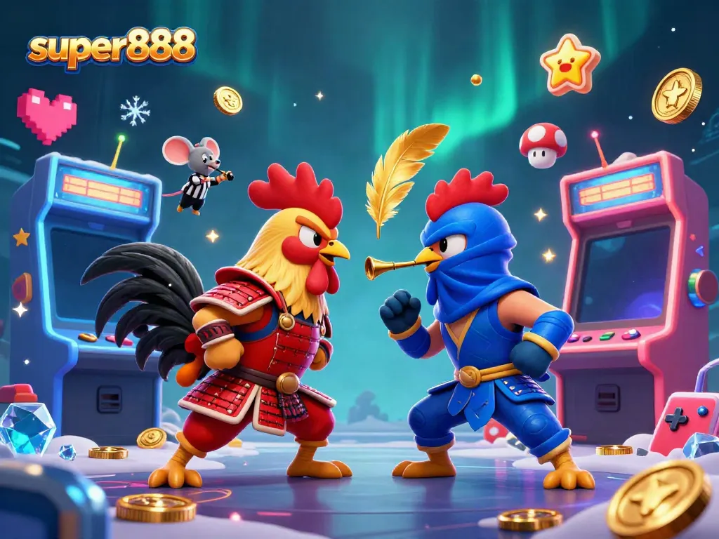 Super888 menghadirkan duel ayam pertarungan yang dramatis dengan elemen permainan kasino yang menyenangkan.