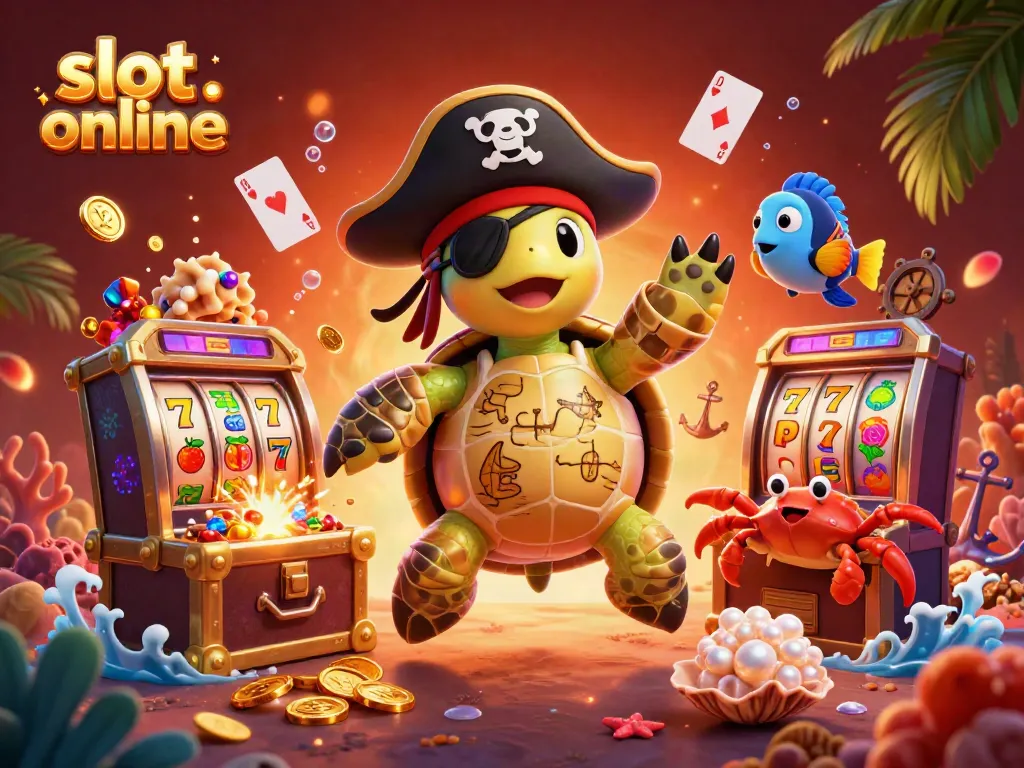 Menggenggam slot online dengan karakter laut yang ceria dan mesin slot berwarna-warni, meriah dan mendebarkan.