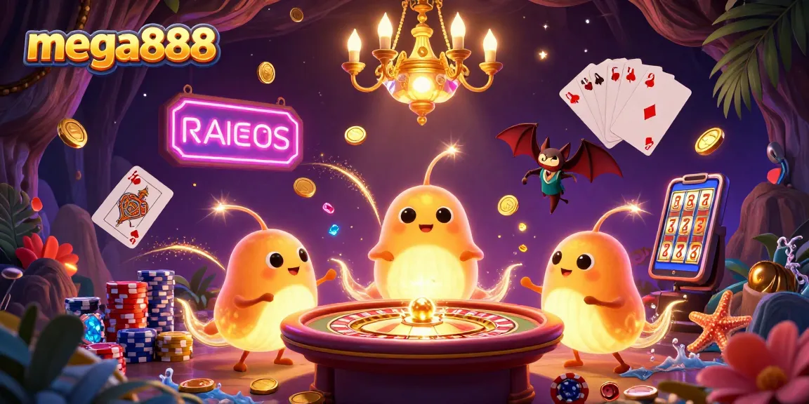 Mega888 menawarkan pengalaman bermain slot yang menakjubkan dengan cahaya ekor kuning dari glowworms di kasino gua.