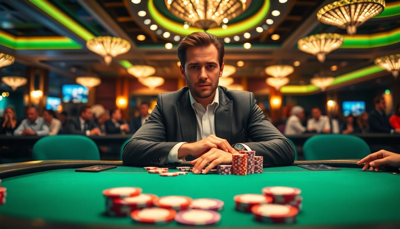 Arus Hoki menampilkan dealer kasino terampil di meja poker, menciptakan atmosfer menegangkan.
