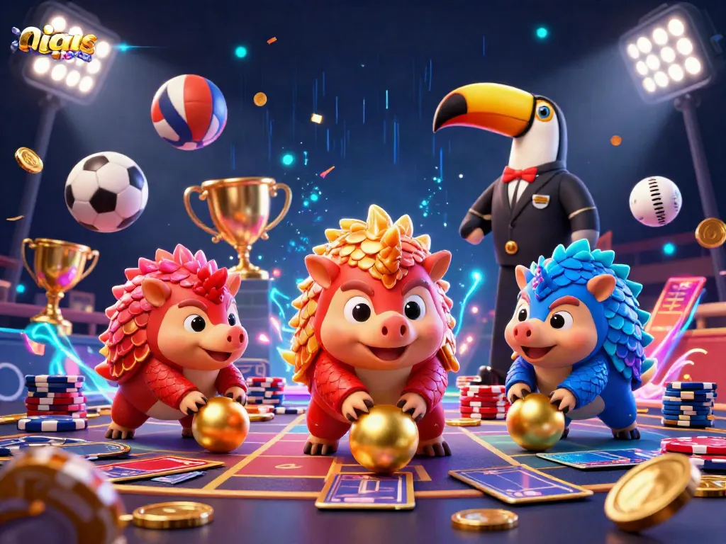Gamer memahami nias toto dengan pangolins bertanding di poker dengan elemen gambar menarik.
