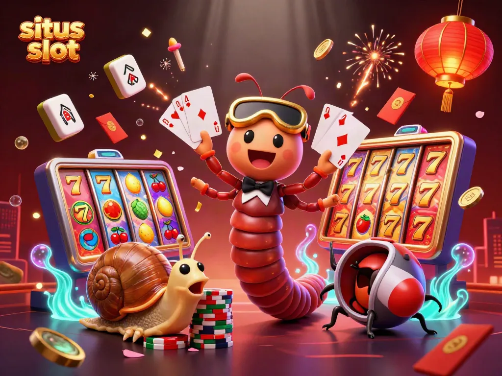 Menang jackpot di situs slot dengan dealer 3D dan simbol beruntung yang menakjubkan.