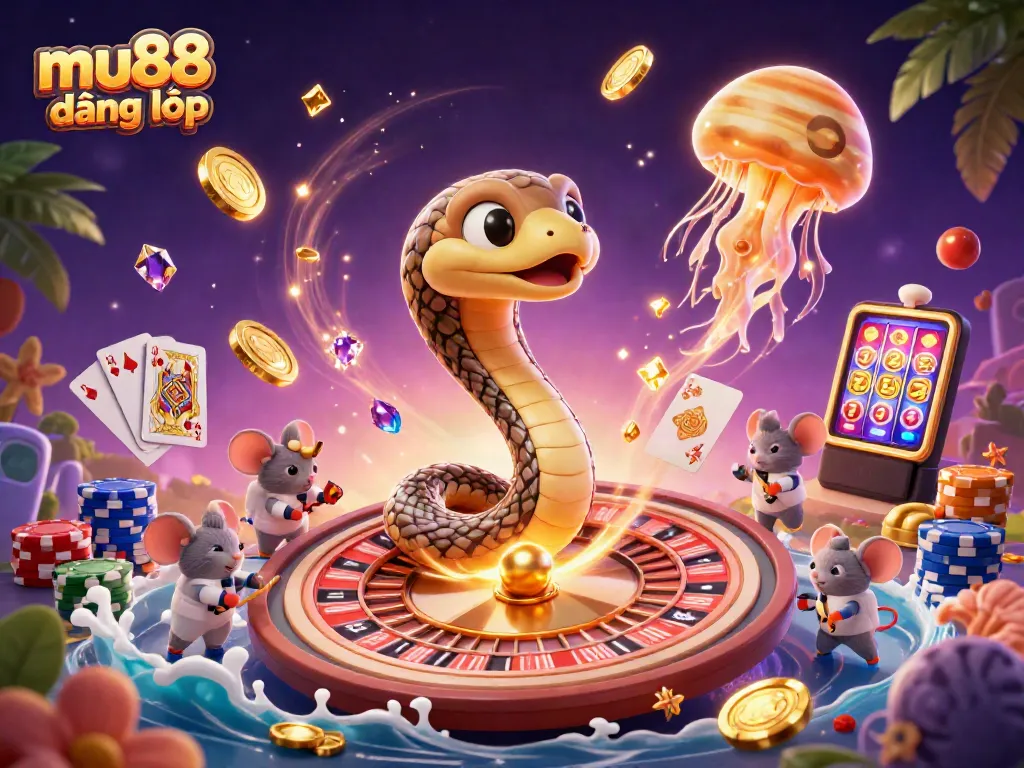 Place bets in the cosmic casino with mu88 đăng nhập, surrounded by vibrant game elements.