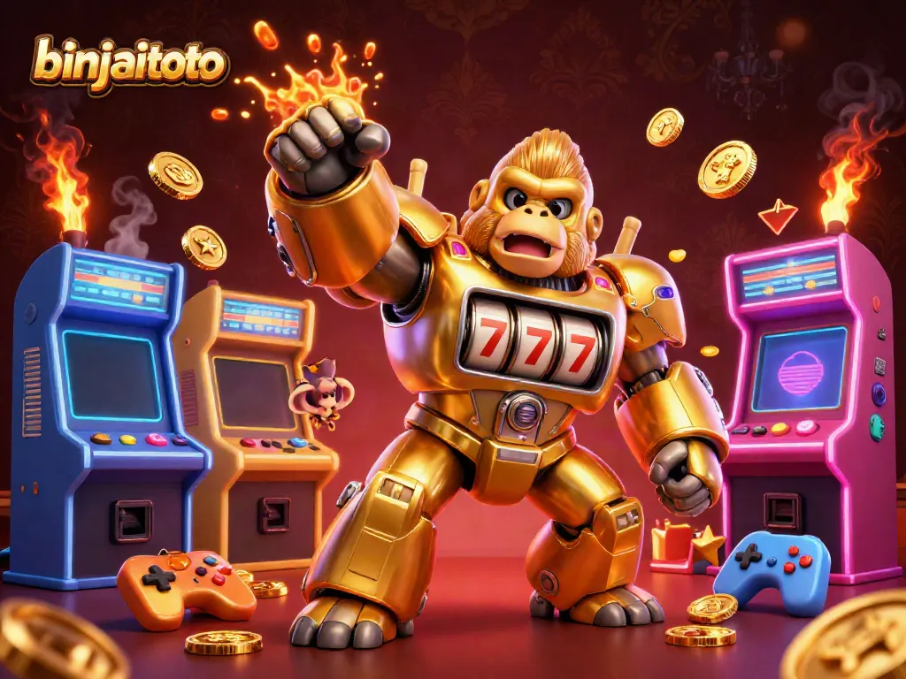 Menangkan slot di binjaitoto dengan mekanik gorila emas bertransformasi dan simbol triple tujuh.
