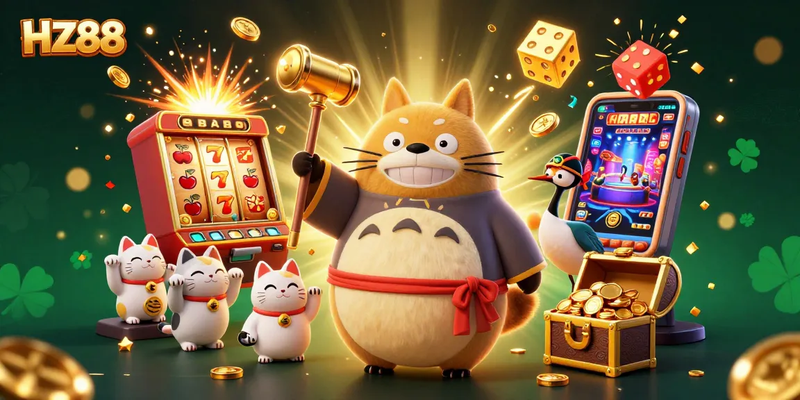Spin and win big with HZ88's exciting online casino experience overflowing with vibrant game elements.
