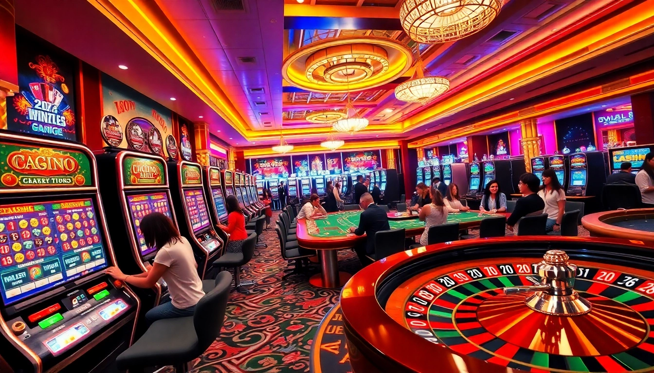 Exciting gaming action at a casino featuring jagoan86 slots and players enjoying their game.