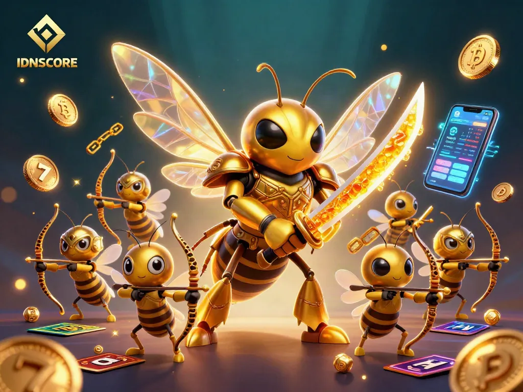 IDNSCORE engages players with thrilling slot reels and jackpot excitement in a vibrant casino scene.