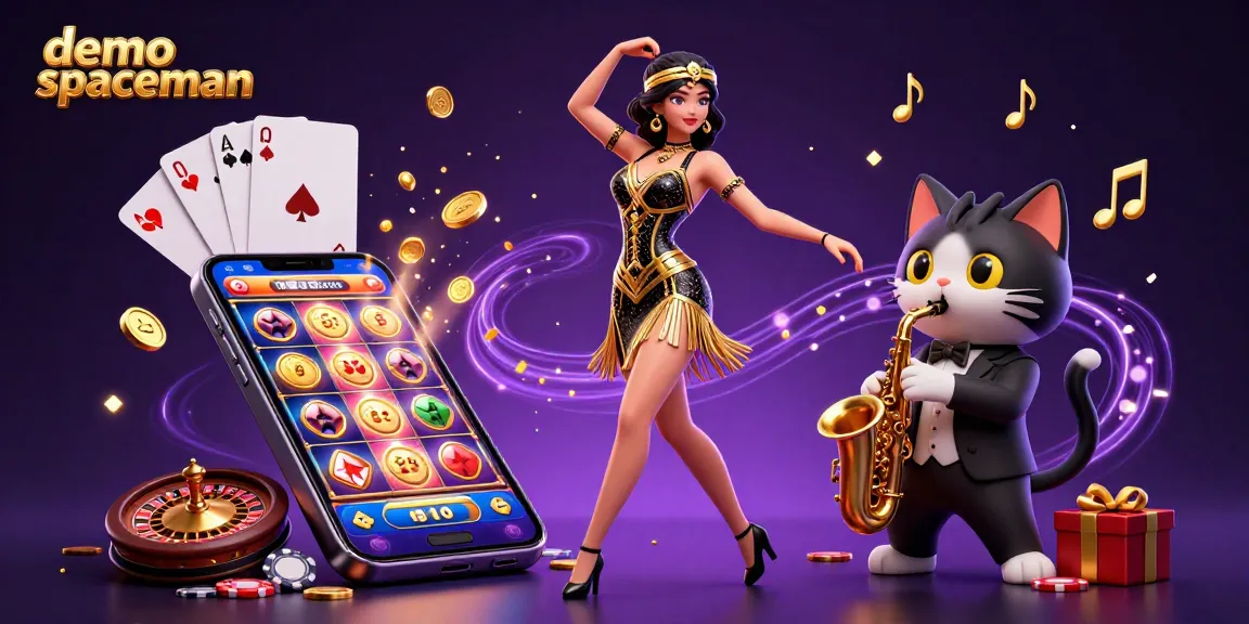 Engage with the demo spaceman slot game illustrated by vibrant characters and immersive casino elements.