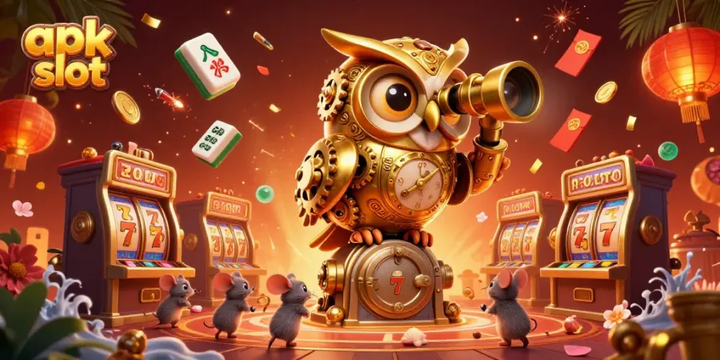 Bermain apk slot penuh keseruan dengan burung hantu emas dan tikus kecil di kasino.