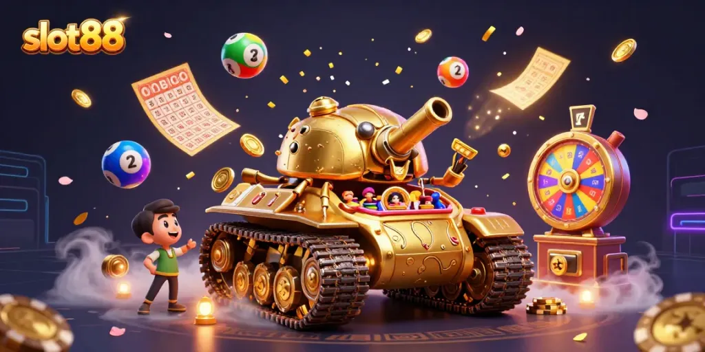 Engage with slot88 excitement in a vibrant casino scene filled with joy and winning moments.