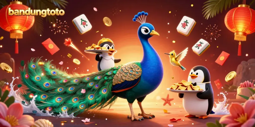 Experience Bandungtoto's dynamic casino scene with colorful characters and exciting gaming elements.