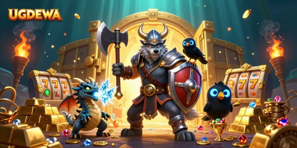 Engage with the thrilling UGDEWA gaming experience featuring heroic characters and casino treasures.