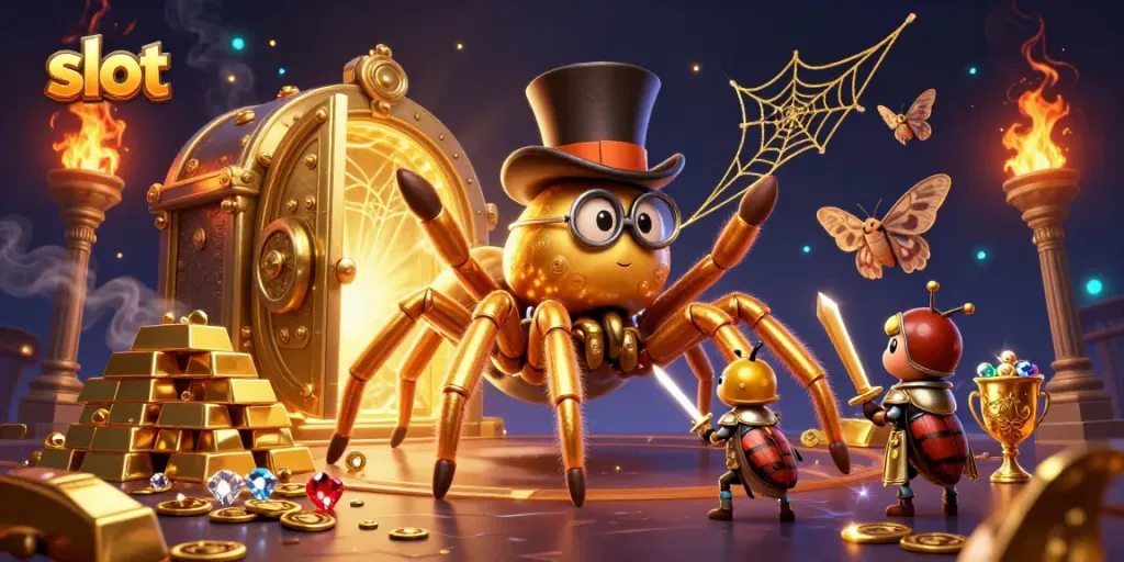 Bermain slot dengan karakter unik dan elemen kasino yang meriah di DEWABOS138.