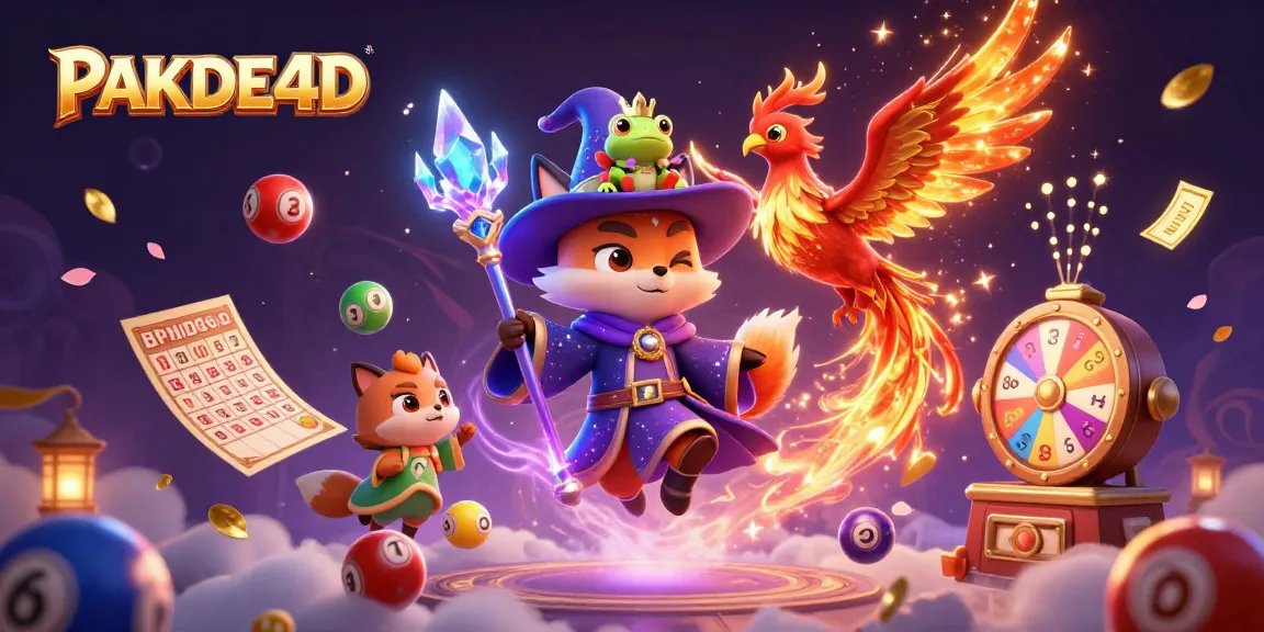 Experience exciting gameplay at PAKDE4D with colorful lottery balls and energetic characters.