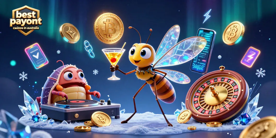 Experience the best payout casinos in Australia with engaging characters enjoying a vibrant gambling scene.