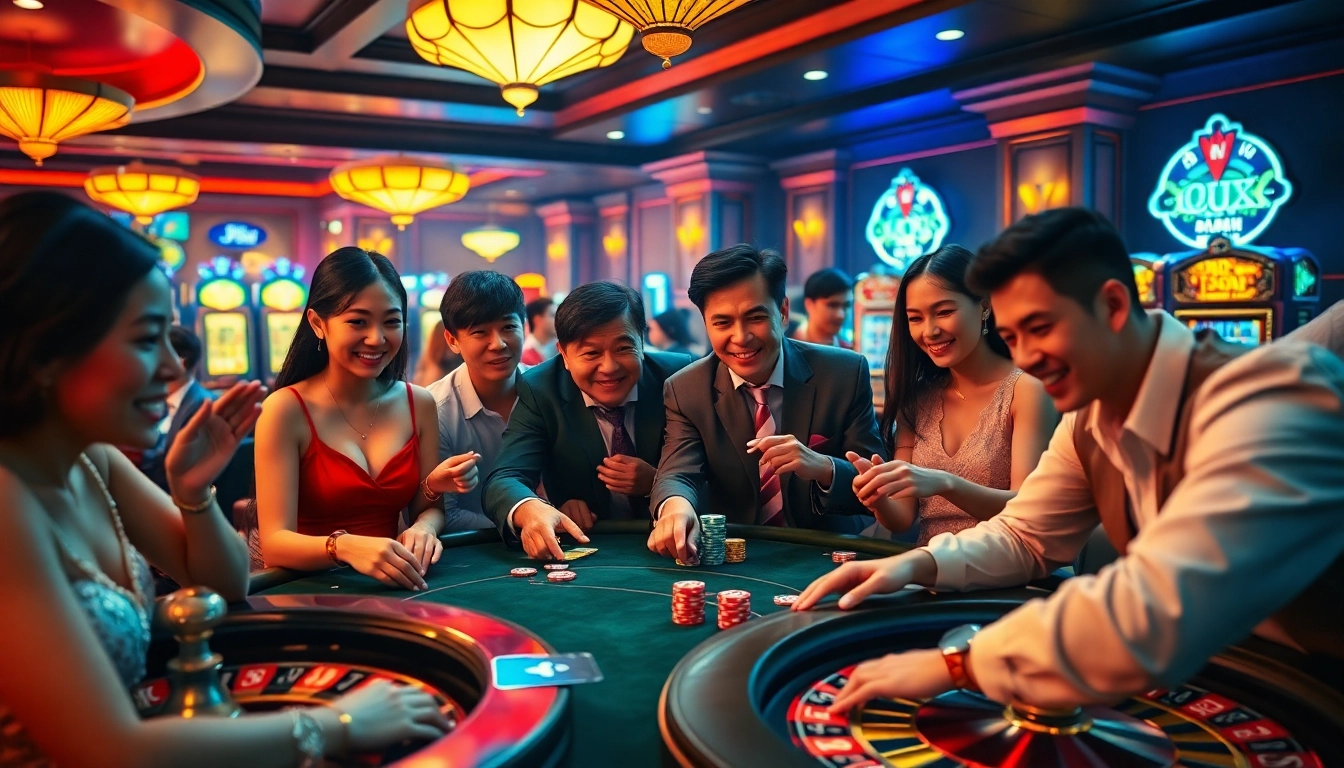 Kể truyện ma through gambling excitement at a luxurious casino with players at a green poker table.