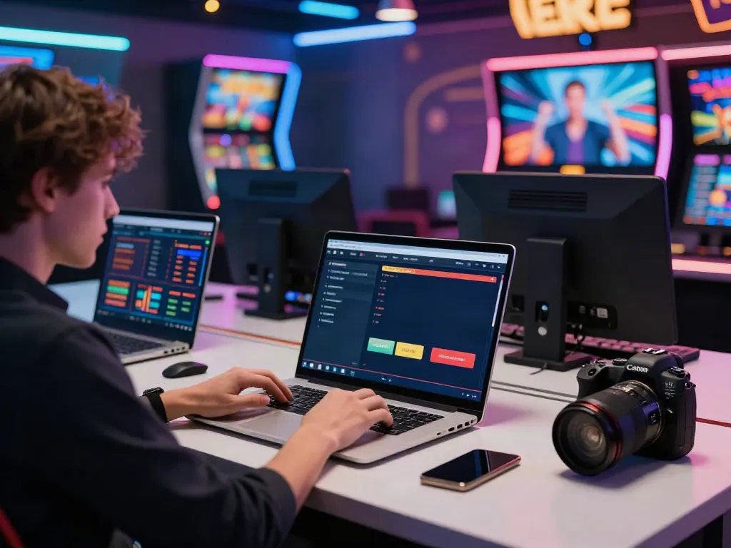 Pengguna aktif berinteraksi dengan platform alexistoto di desktop modern.
