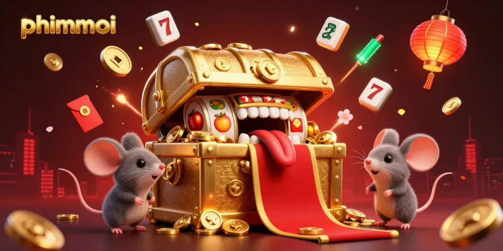 Engage with phimmoi's vibrant slot scene featuring golden treasures and adventurous mice.