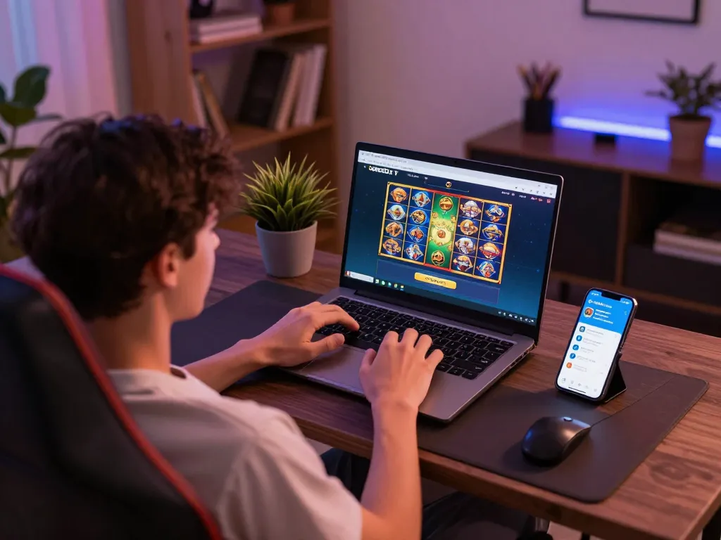 Terlibat dengan OKESLOT melalui laptop Anda, menikmati pengalaman perjudian online yang warna-warni dalam kenyamanan