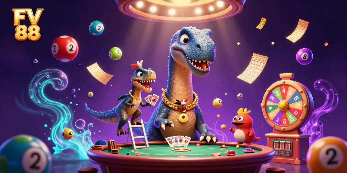 Engage with FV 88 in this vibrant casino scene packed with action and excitement.