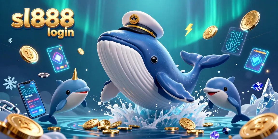 Experience seamless sl888 login with vibrant casino elements in a dynamic underwater scene.