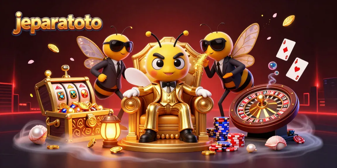 Experience the thrill at jeparatoto with a buzzing bee mob boss and vibrant casino elements.