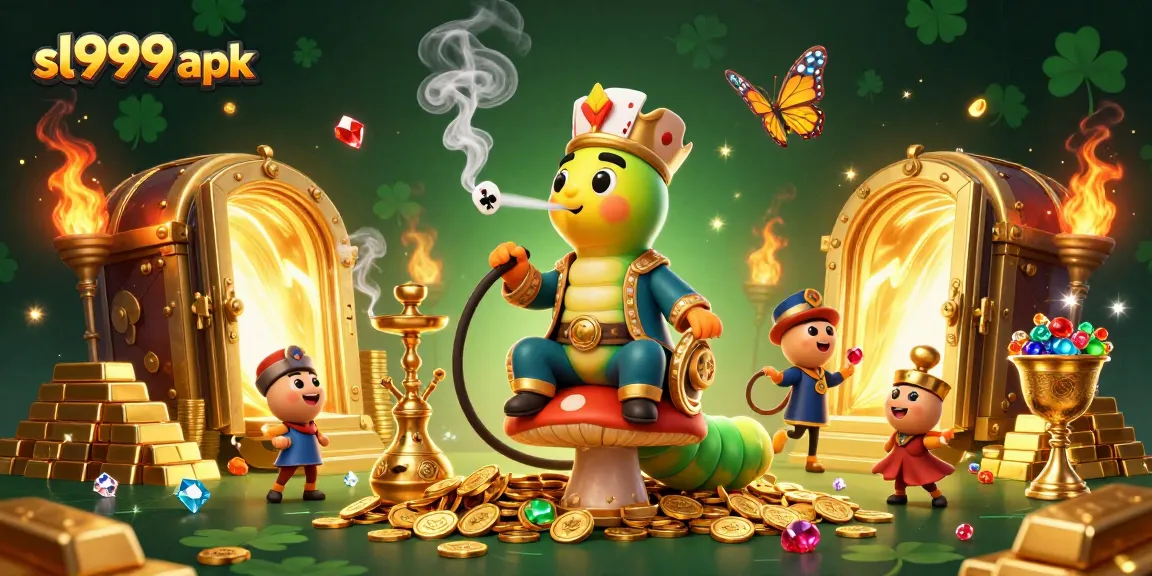 Experience rich gameplay with the sl999 apk, illustrated with vibrant casino elements and characters.