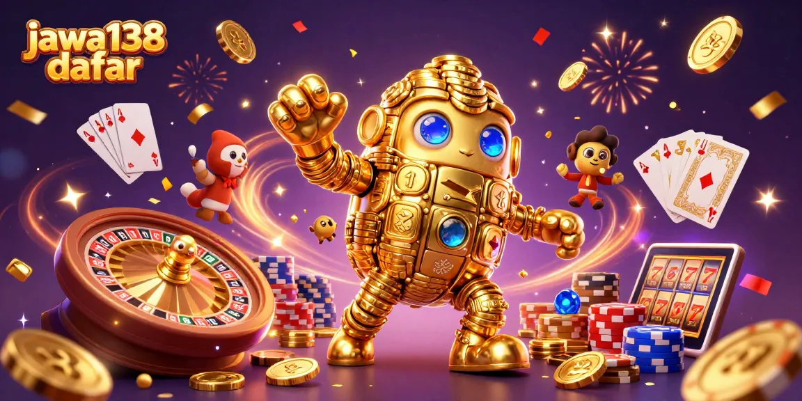 Gambarlah jin emas jawa138 daftar dengan koin berkilauan dan roda roulette yang berputar untuk menarik pemain.
