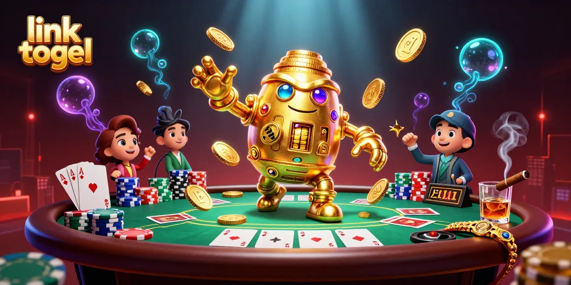 Engage with link togel gameplay through vibrant 3D casino illustration showcasing poker elements.